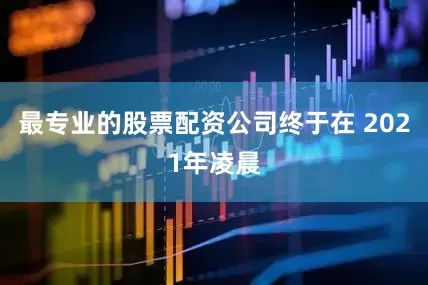 最专业的股票配资公司终于在 2021年凌晨